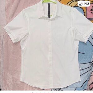 Lululemon Athletica White Casual Button Down Shirt